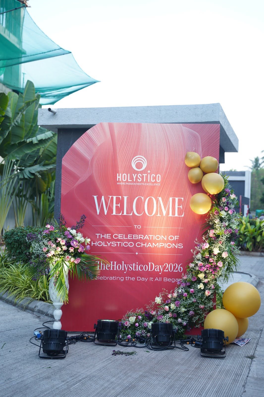 Floral Welcome Display for guests at Holystico Day 2026
